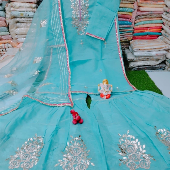 Pure chanderi ghaghra - Picture 4 of 5